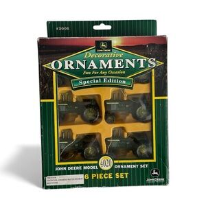 John Deere Model B Special Edition Ornaments 6 PC Set Christmas Tractor